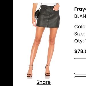 BLANKNYC Frayed Edge Mini Skirt- Spartacus(black)